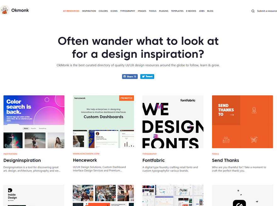 Okmonk - Best UI/UX Resources