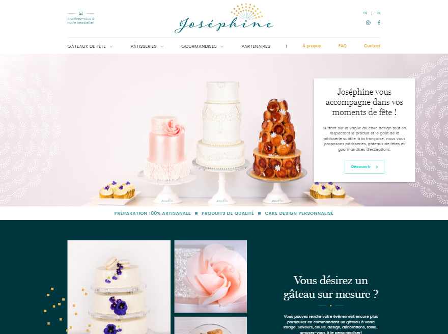 Joséphine, Gâteaux de fête