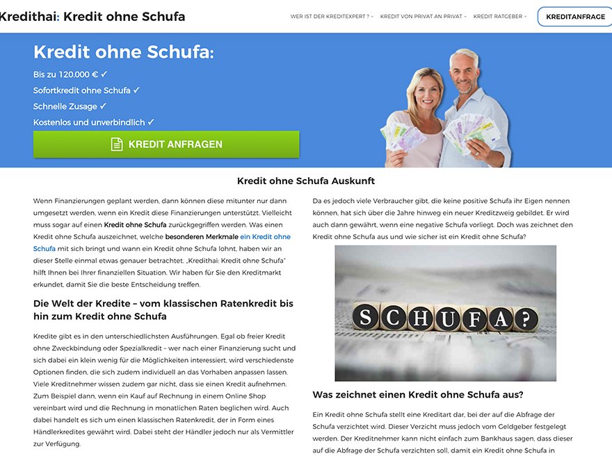 Kredithai: Kredit ohne Schufa