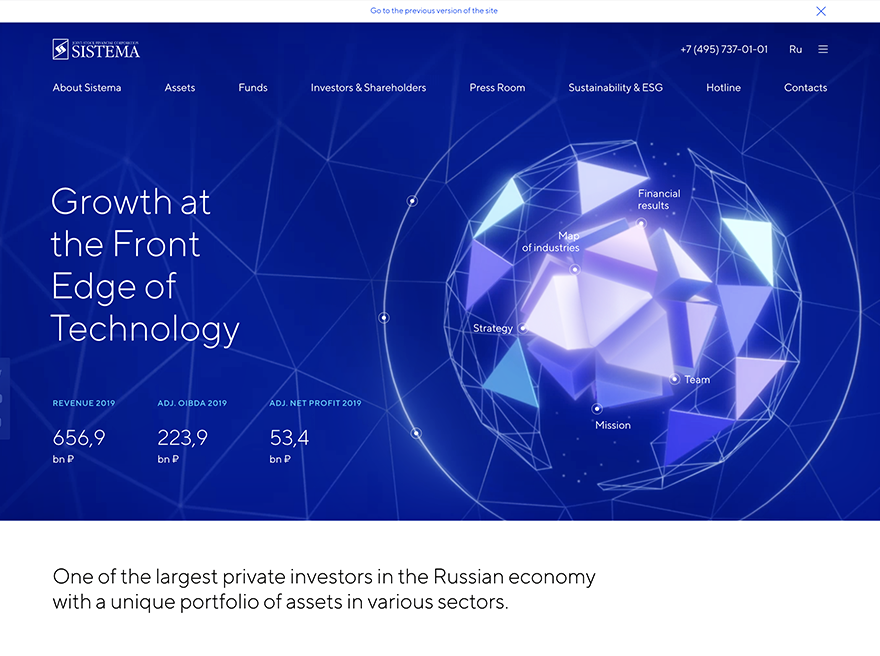 Website for PJSFC Sistema