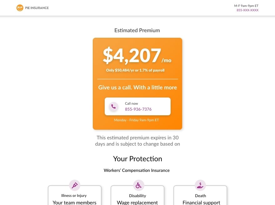 Pie Insurance Quote