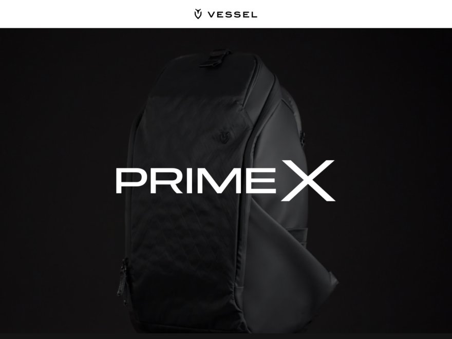 PrimeX Backpack Landing Page