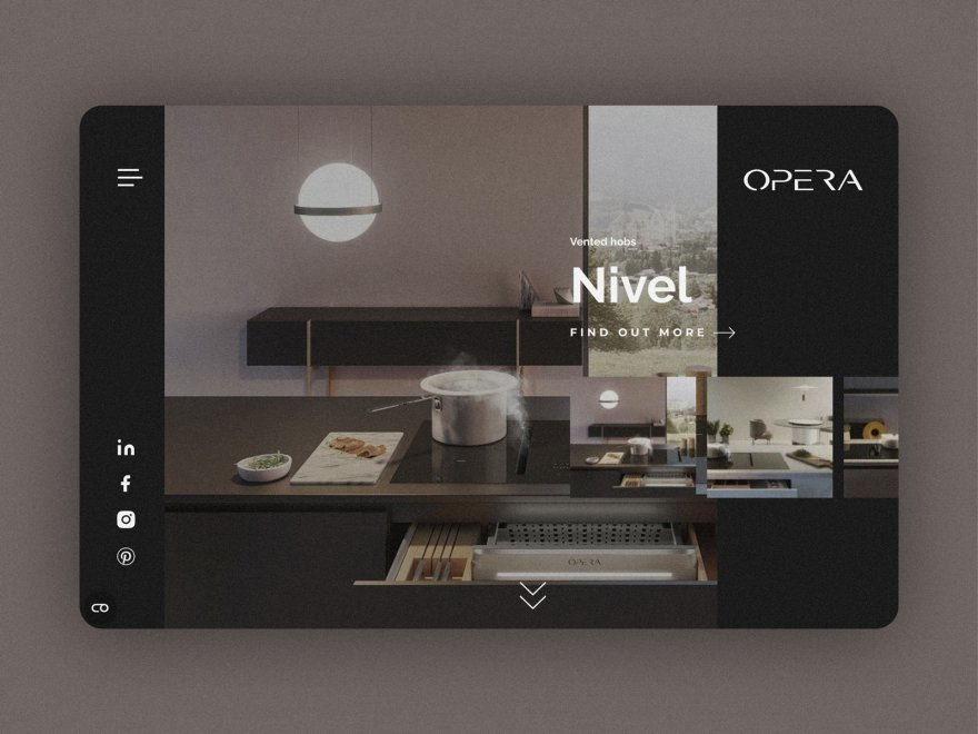 Opera | Vented hobs and hoods