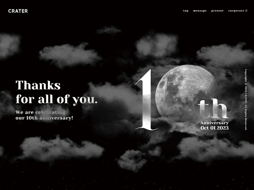 CRATER 10th anniversary site