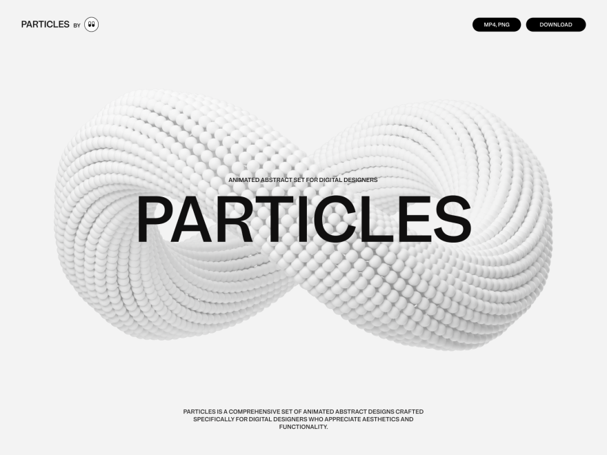 Particles 3d animation set