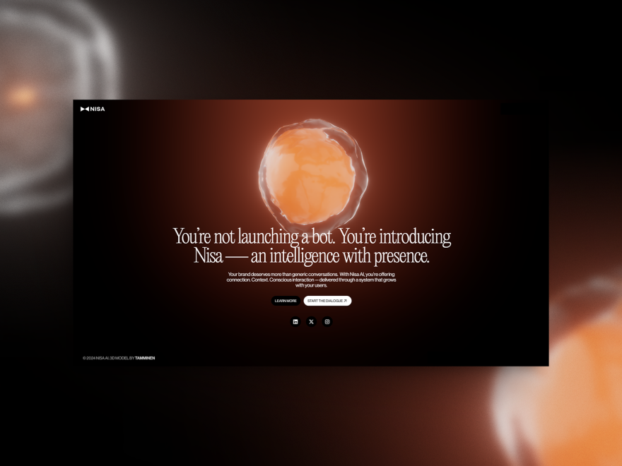 Nisa - AI Chatbot Landing Page