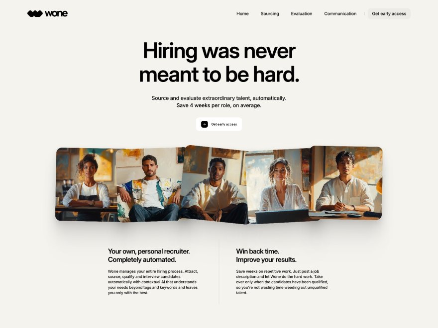 Wone — Automated hiring system