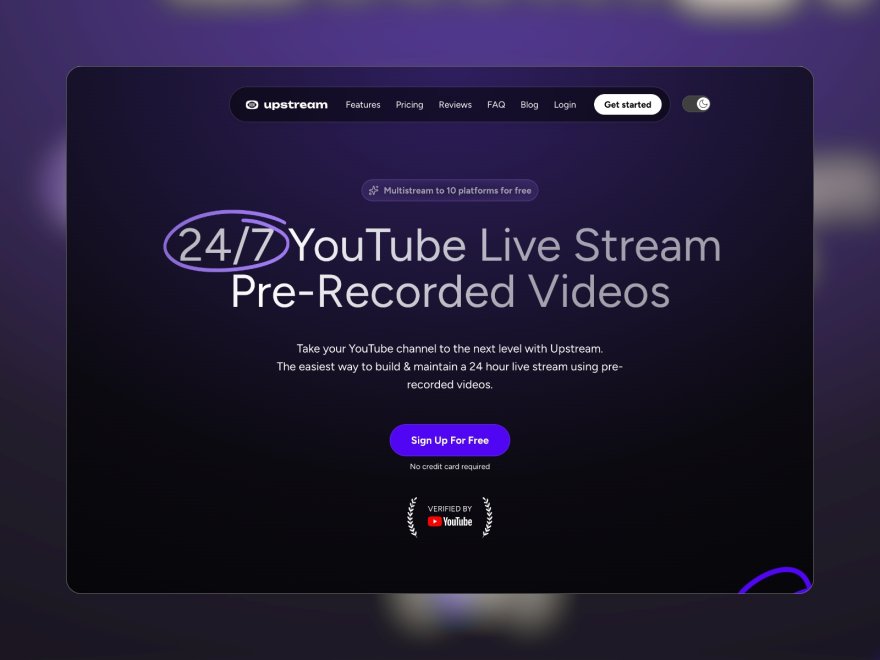 Upstream.so: 24/7 Live Streaming