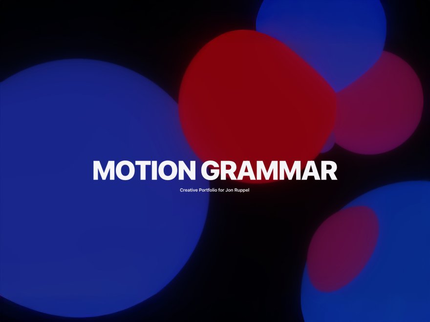 Motion Grammar