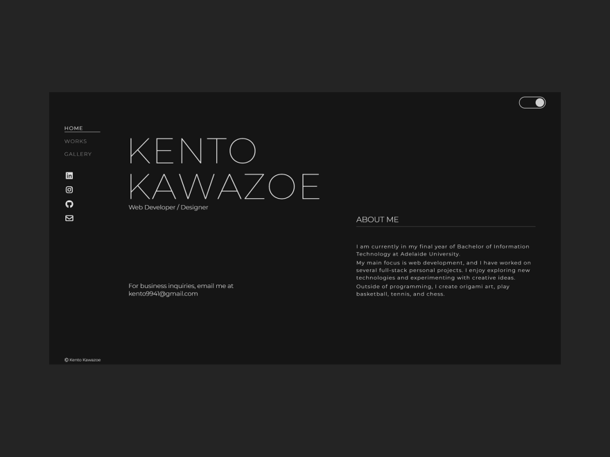 Kento Kawazoe - Portfolio