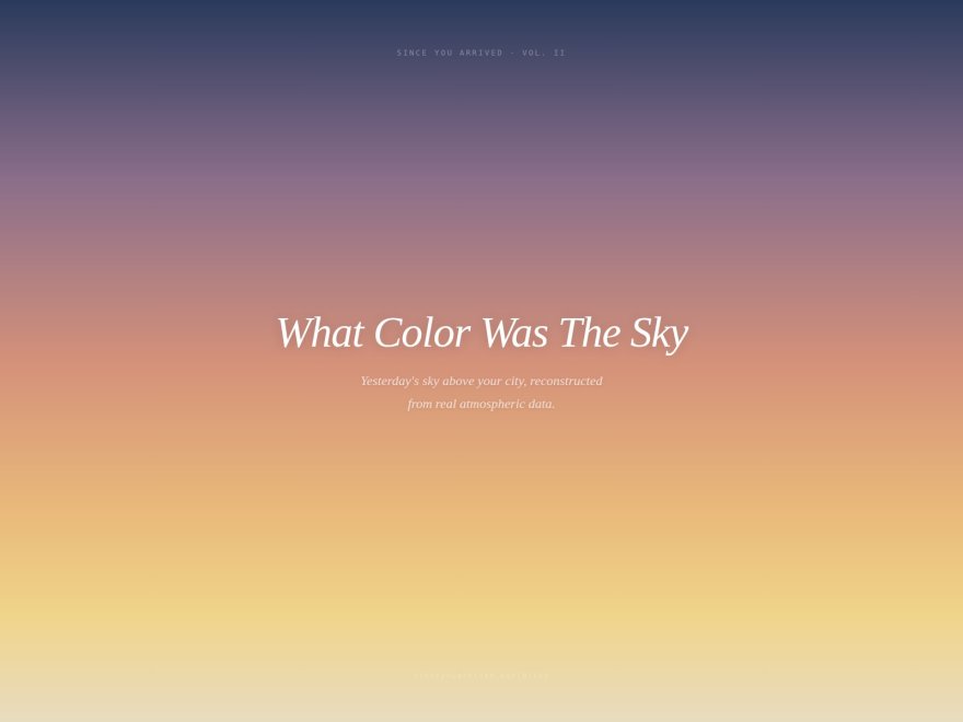 What Color Was The Sky
