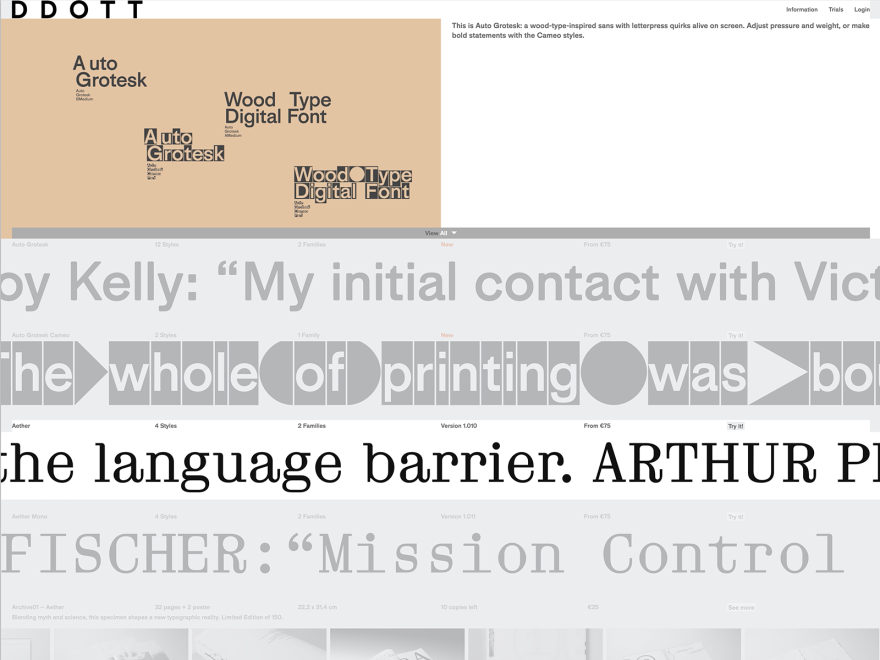 D D O T T Type Foundry