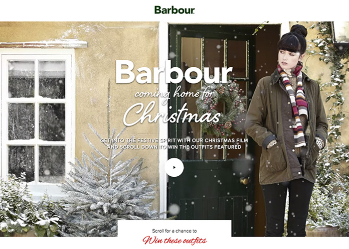 Barbour Christmas Awwwards Honorable Mention