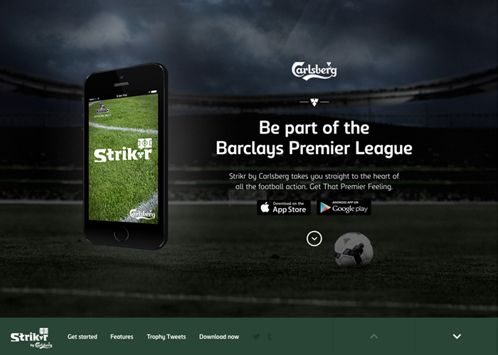 Strikr award-winning website design screenshot 1