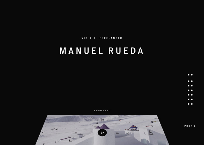 Manuel Rueda – Video Freelancer award-winning website design screenshot 1