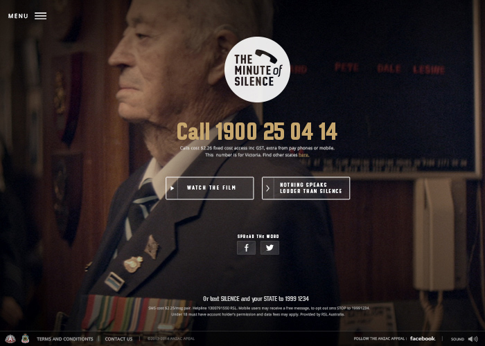ANZAC Appeal The Minute Of Silence Awwwards SOTD ANZAC Appeal The Minute Of Silence Awwwards SOTD