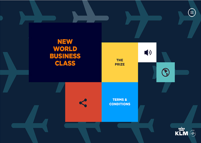 KLM Flat or Not award-winning website design screenshot 1