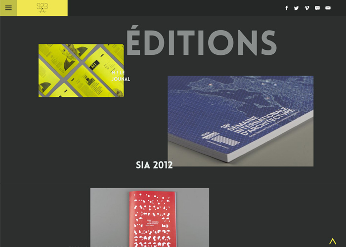 Studio 923a award-winning website design screenshot 1