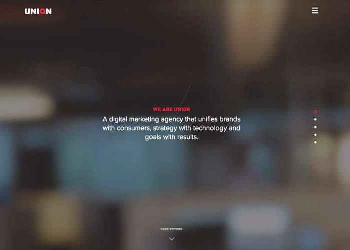 UNION — Site of the Day - Sep 9, 2014 website design