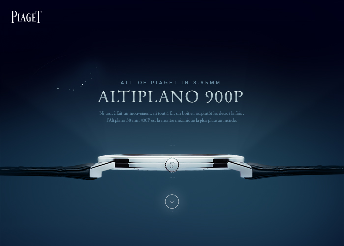 Piaget Altiplano 900P award-winning website design screenshot 1