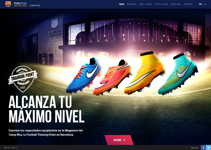 Indiferencia Beca Gorrión FC Barcelona & Nike Megastore - Awwwards Honorable Mention