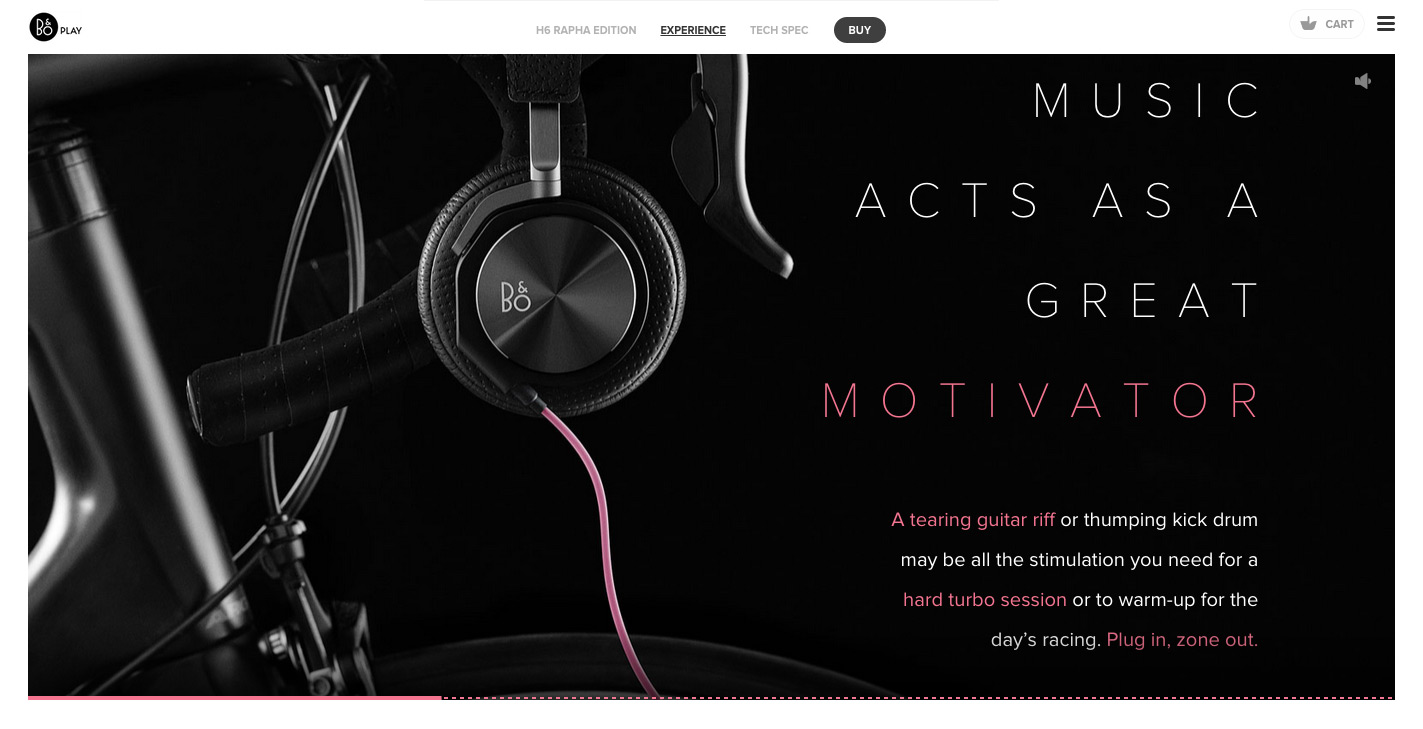 Beoplay H6 Rapha Edition - Awwwards SOTD