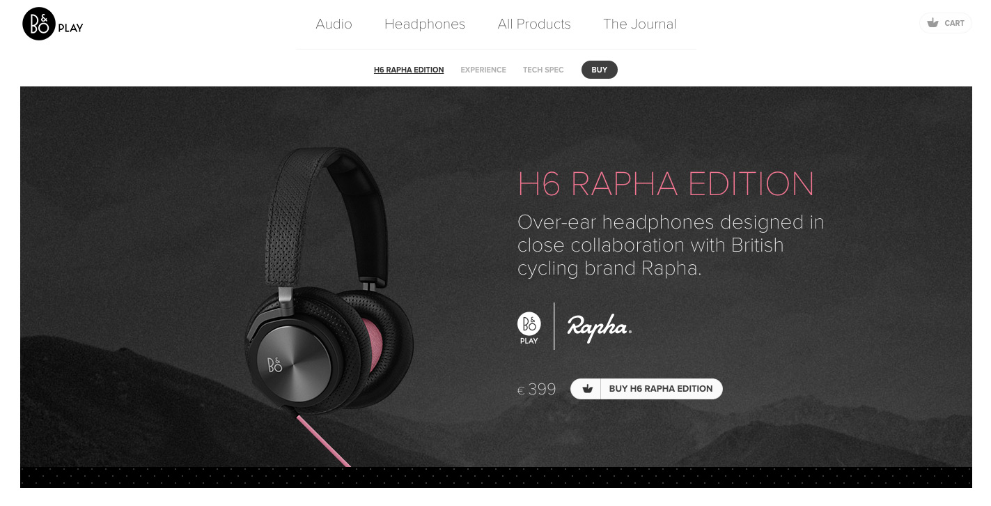 Beoplay H6 Rapha Edition - Awwwards SOTD