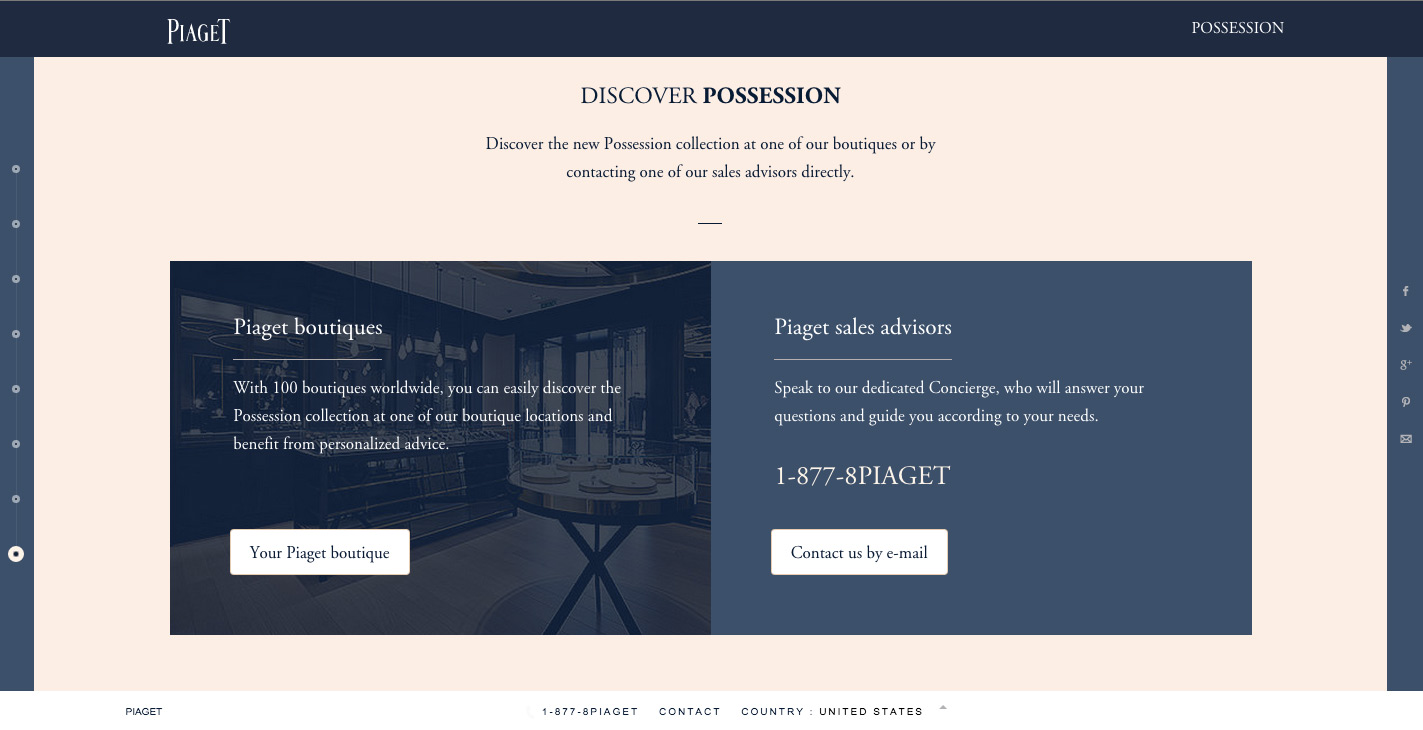 Piaget Possession Awwwards SOTD