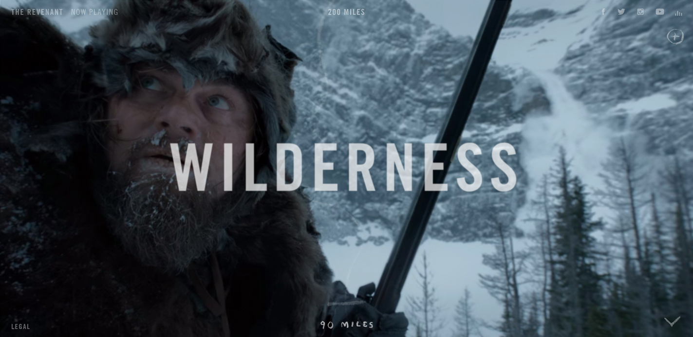 The Revenant: 200 Miles - Awwwards SOTD