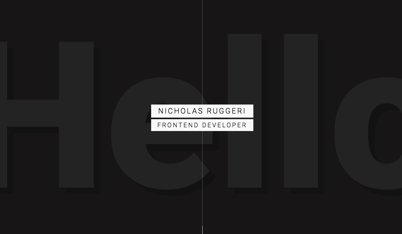 Portfolios design idea #22: Nicholas Ruggeri - Portfolio