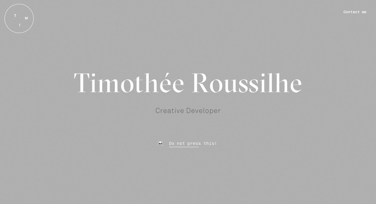 Portfolios design idea #54: Tim Roussilhe Portfolio