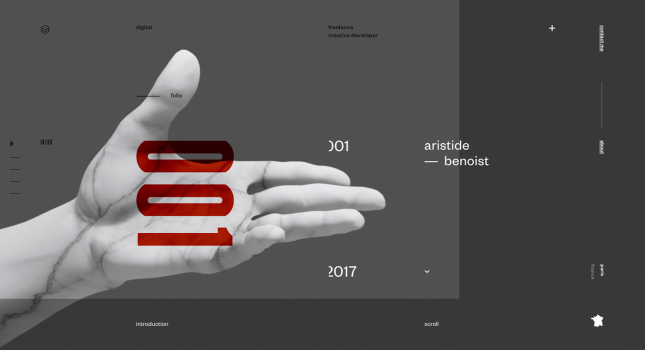 Portfolios design idea #41: Aristide Benoist – Portfolio