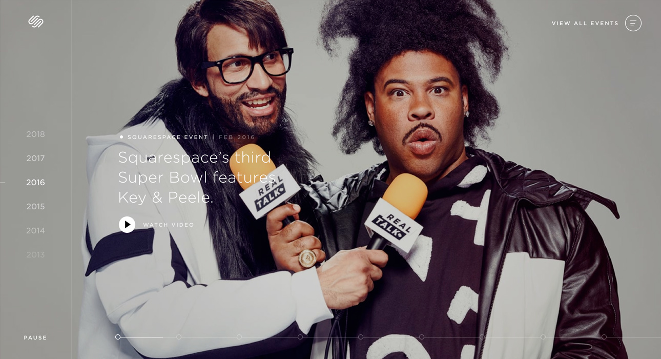 Squarespace Timeline