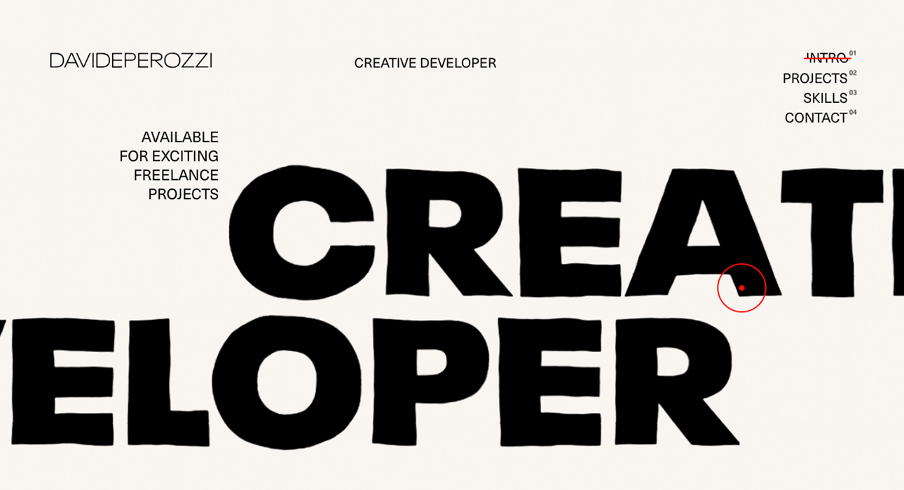 Portfolios design idea #31: Davide Perozzi - Portfolio