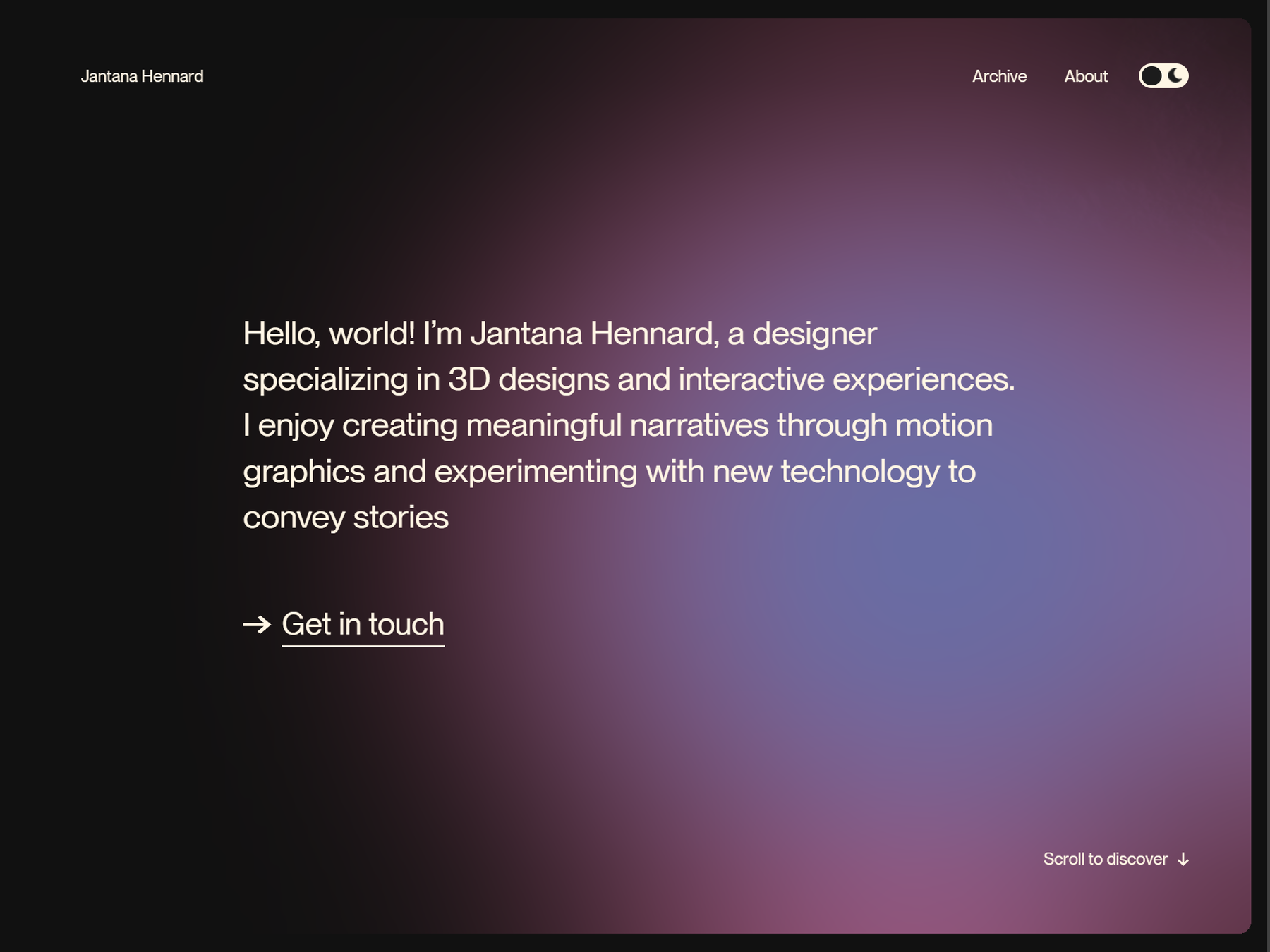 Jantana Hennard — Portfolio