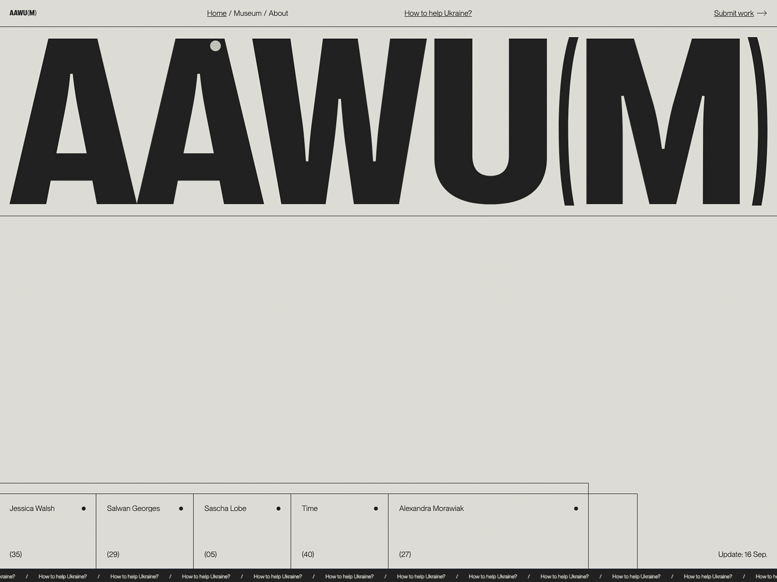 AAWU(M) - Awwwards SOTD