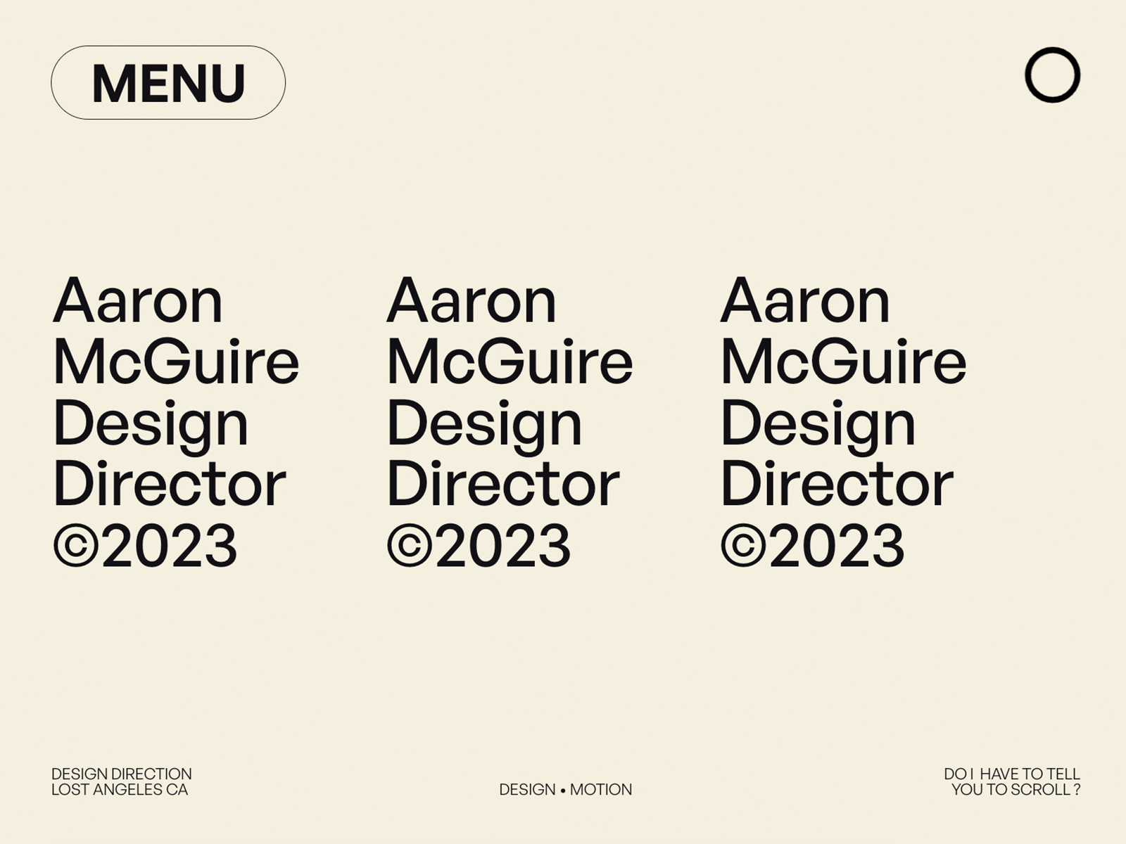 Aaron McGuire 2023 Portfolio