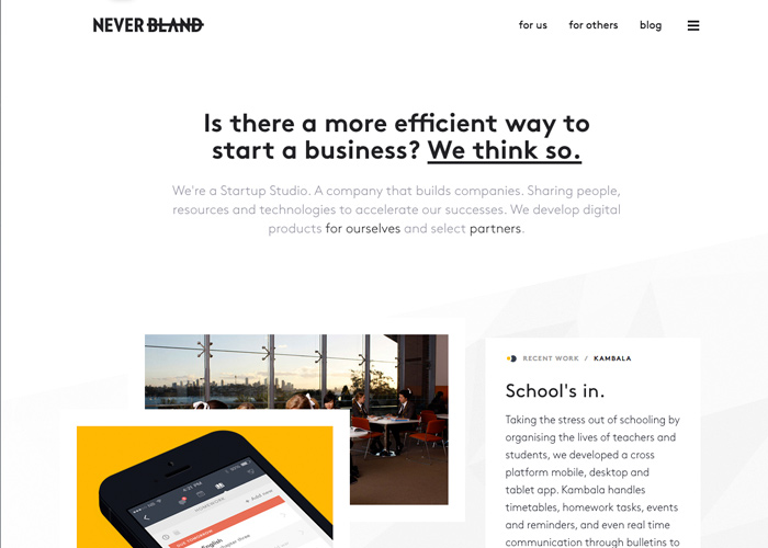 NEVERBLAND 2.0 award-winning website design screenshot 1