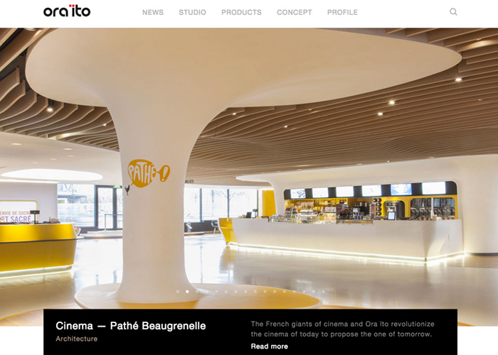Ora-Ito award-winning website design screenshot 1