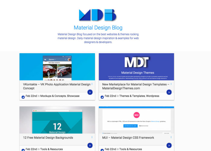 Download Material Design Blog Awwwards Nominee