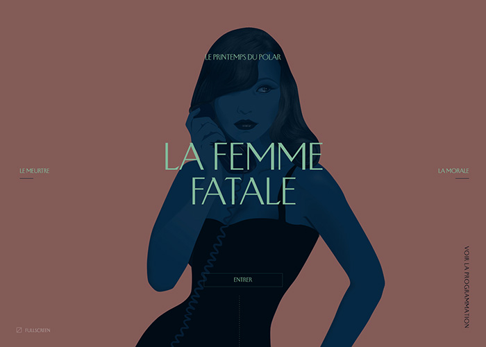 Printemps du Polar award-winning website design screenshot 1