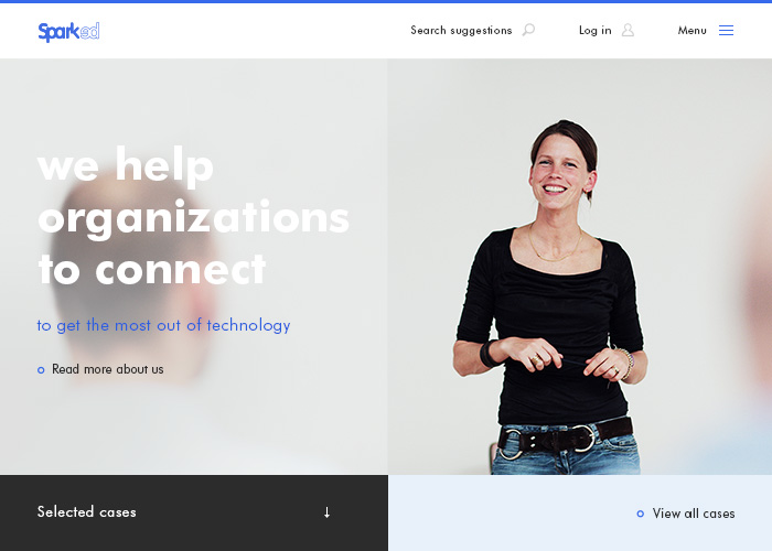 Sparked award-winning website design screenshot 1