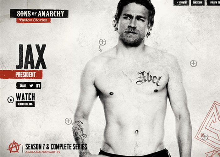 Sons of Anarchy Tattoo Stories - Awwwards Nominee