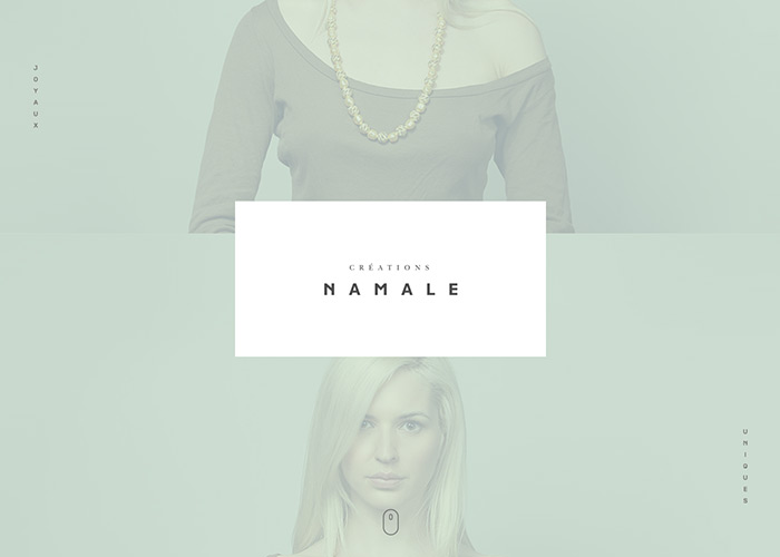 Créations Namale award-winning website design screenshot 1
