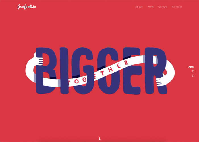 Fivefootsix award-winning website design screenshot 1