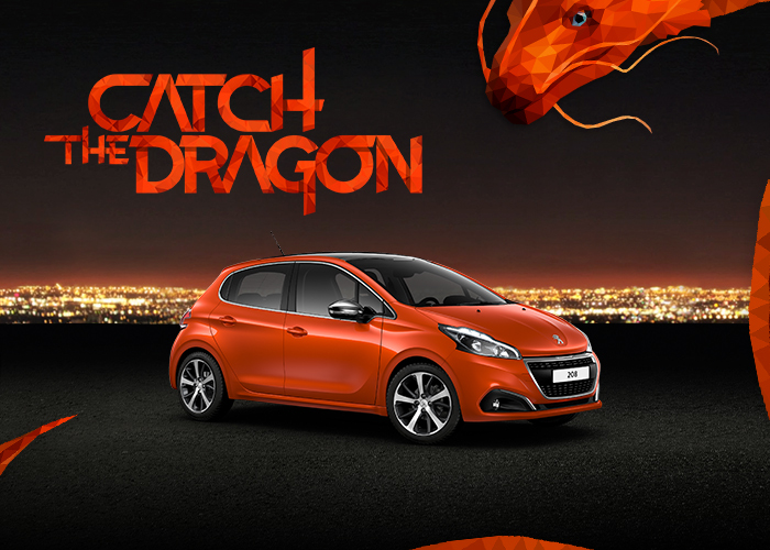 Peugeot Catch the Dragon award-winning website design screenshot 1