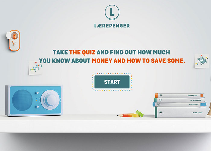 Lærepenger award-winning website design screenshot 1