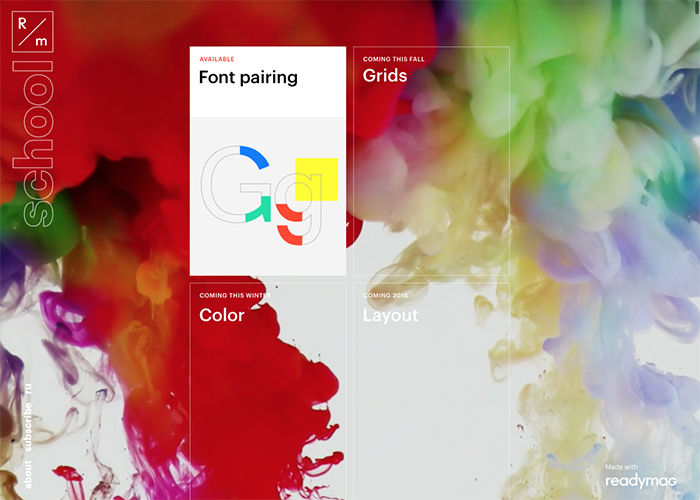 R/m Design School award-winning website design screenshot 1