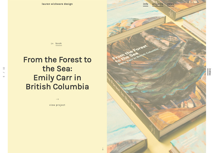 Lauren Wickware award-winning website design screenshot 1
