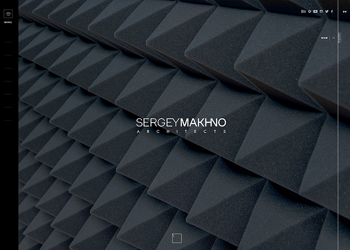 Makhno Architects award-winning website design screenshot 1